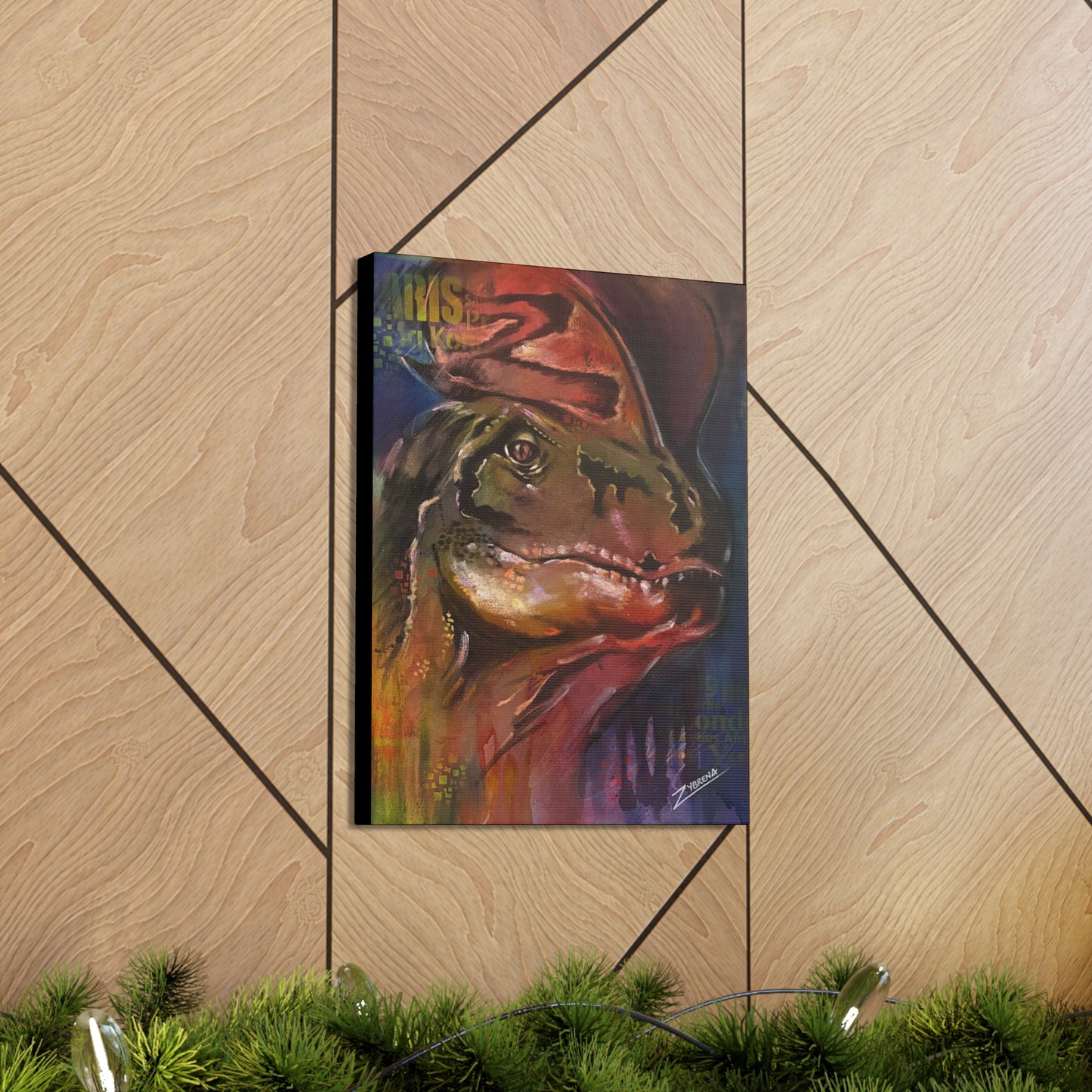 Dilophosaurus Canvas Gallery Wrapped Print