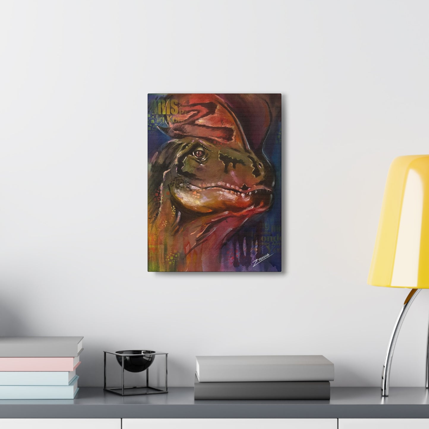 Dilophosaurus Canvas Gallery Wrapped Print