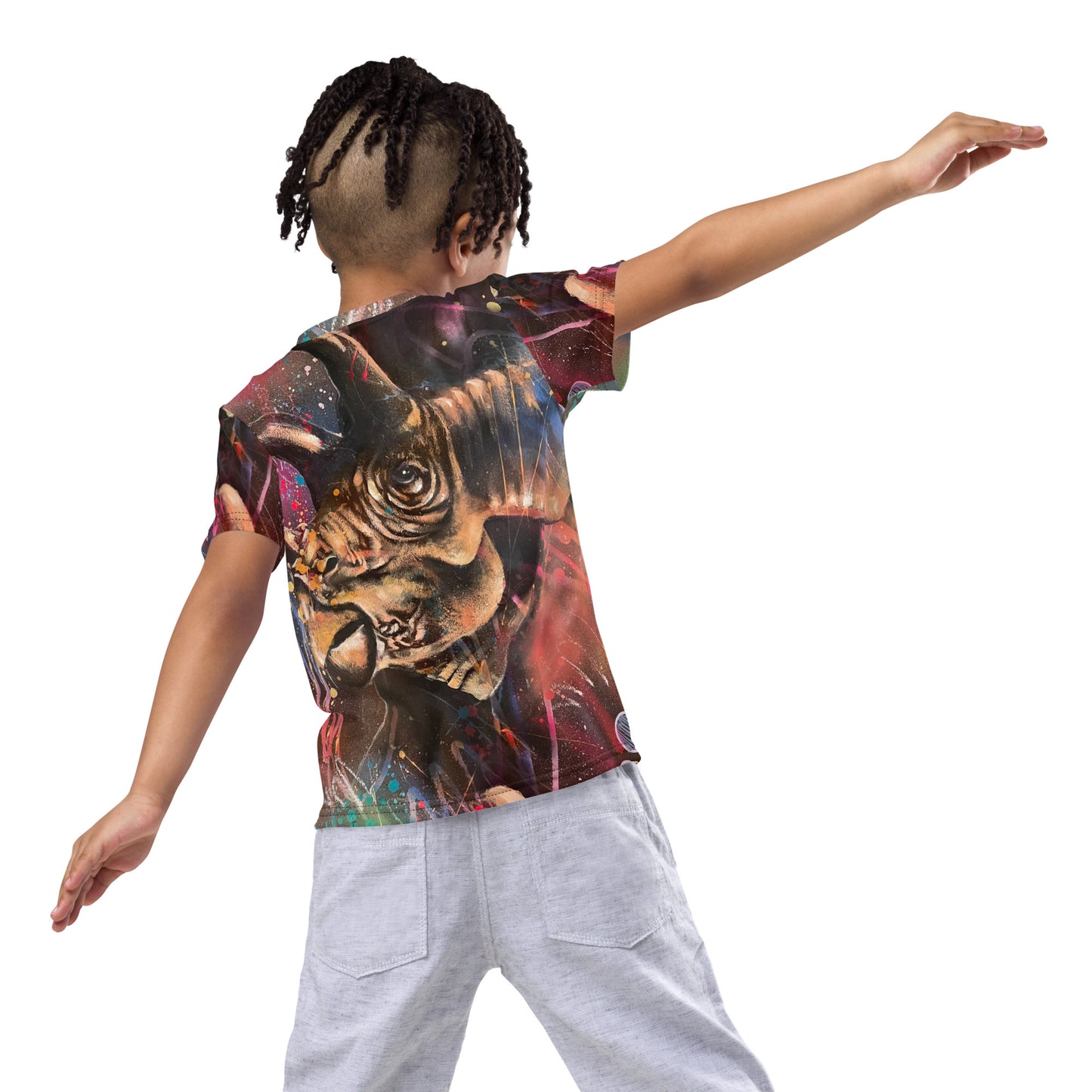 Triceratops Kids Crew Neck T-shirt