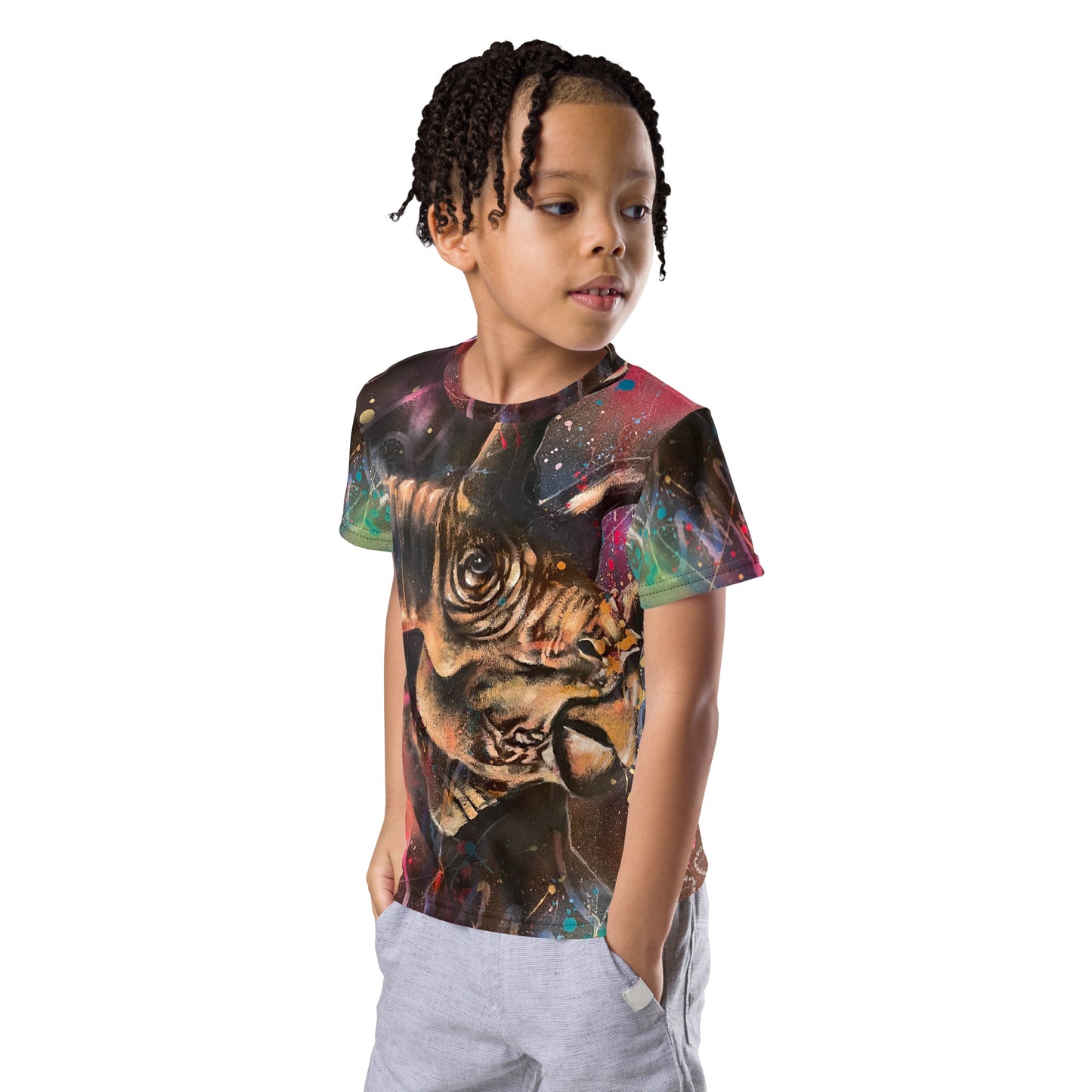 Triceratops Kids Crew Neck T-shirt