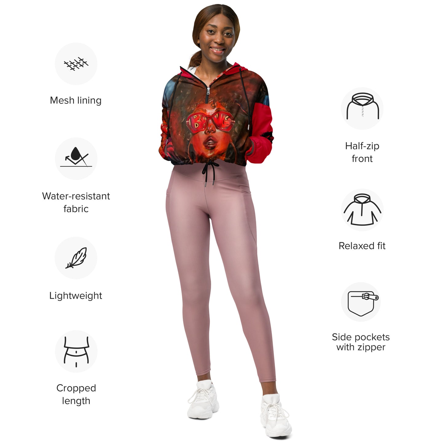 The Future is Bright: BANG! Women’s Cropped Windbreaker