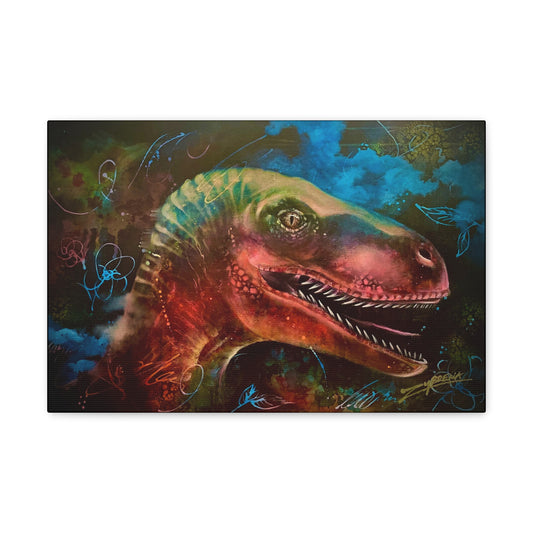 Velociraptor Canvas Gallery Wrapped Print